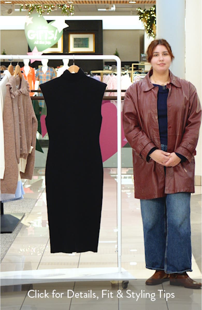 Gaia Cashmere Sleeveless Turtleneck Midi Dress, sales video thumbnail