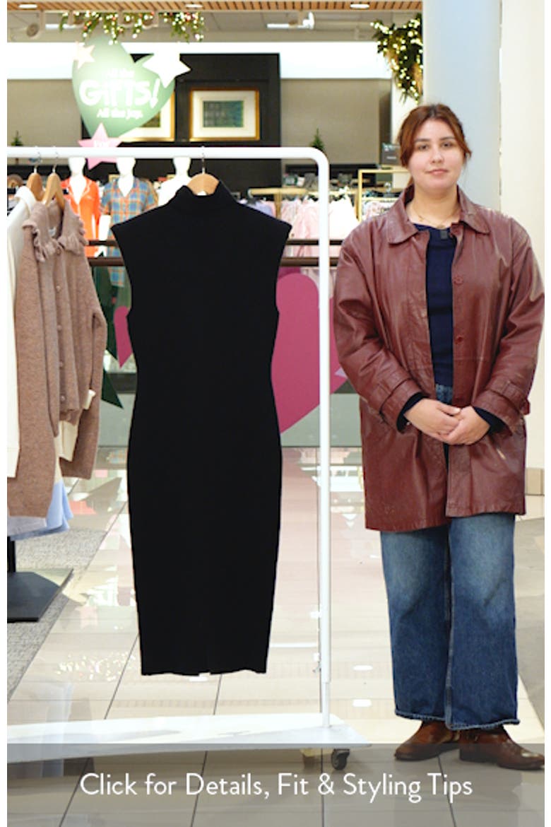 Gaia Cashmere Sleeveless Turtleneck Midi Dress video