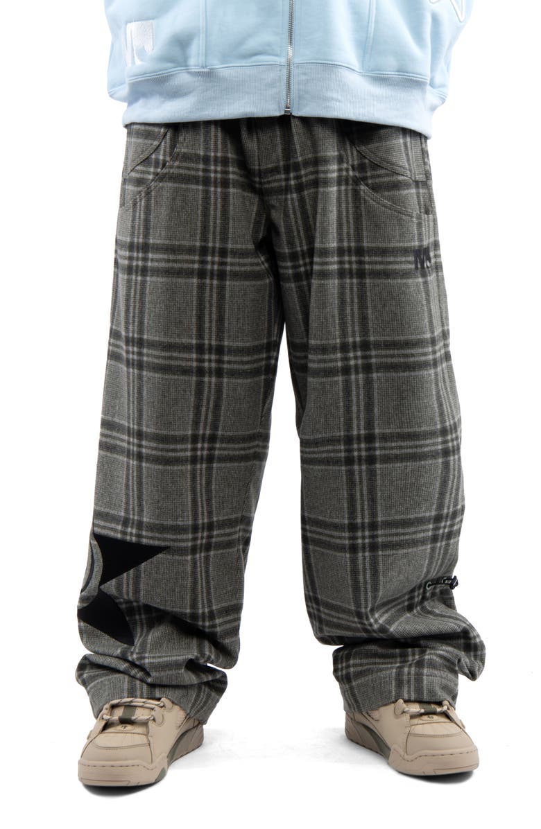 Round Two x Madison Jewelinski Plaid Wool Blend Flannel Pants, Main, color,