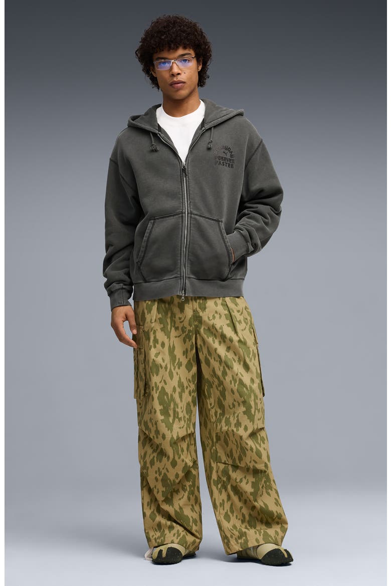 Now Court Graphic Zip Hoodie, Alternate, color, FLAT DARK GRAY