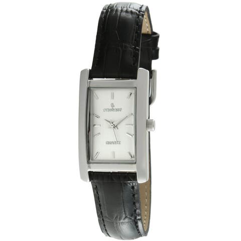Classic Rectangular Contour Leather Watch- 34x20MM