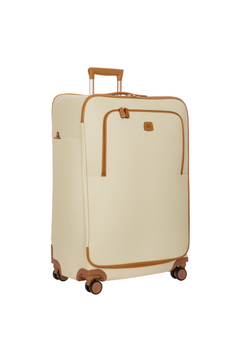 Firenze Softside 30" Large Checked Compound Spinner Luggage, Alternate, color, Cream