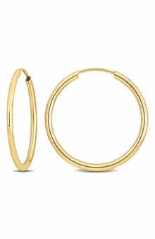 14K Gold Hoop Earrings, 20mm