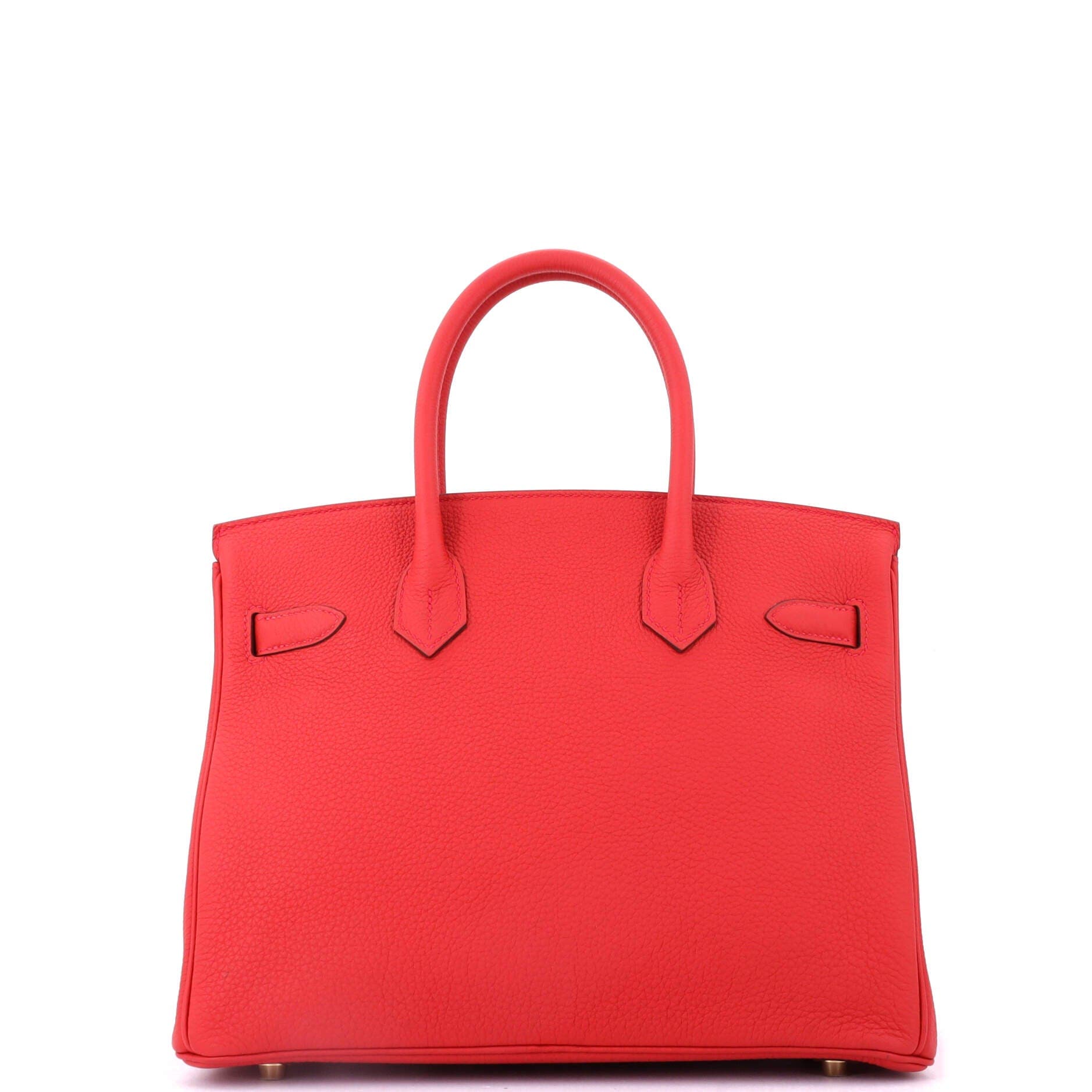 Pre-Owned Hermes Birkin Handbag Red Togo with Gold Hardware 30, Alternate, color, Geranium