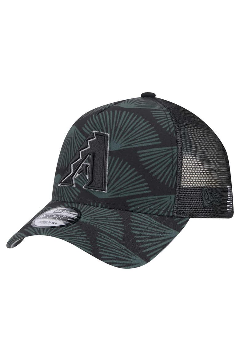 Men's New Era  Black Arizona Diamondbacks 9FORTY A-Frame Trucker Adjustable Hat, Main, color, Black
