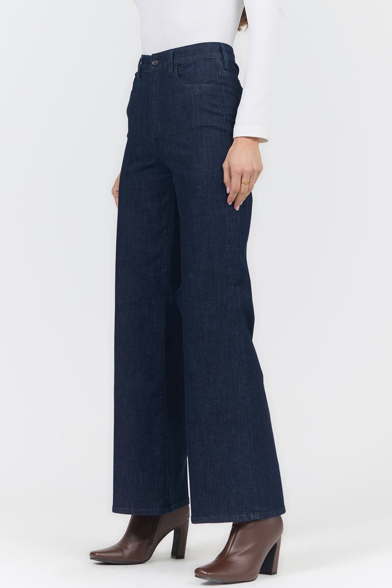Fiona Raw Hem High Waist Wide Leg Jeans, Alternate, color, Zodiac