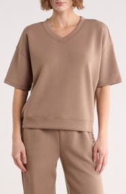 YOGALICIOUS Sandwashed Softlite Short Sleeve Top