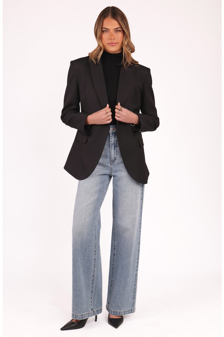 Danity One-Button Blazer, Alternate, color, BLACK