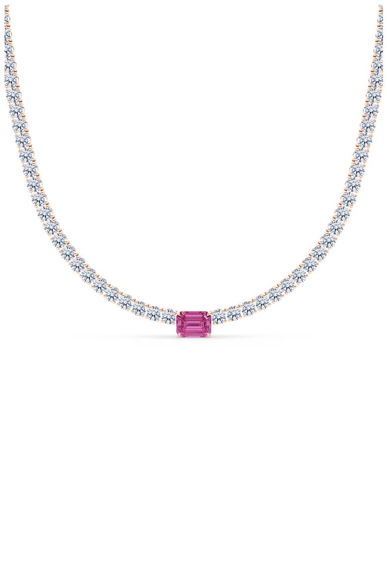 Birthstone Necklace, Main, color, 18K ROSE GOLD
