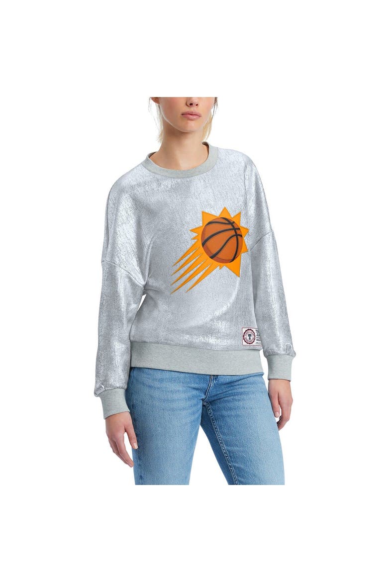 Women's Tommy Jeans Silver Phoenix Suns Tracy Pullover Sweatshirt, Alternate, color, Silver