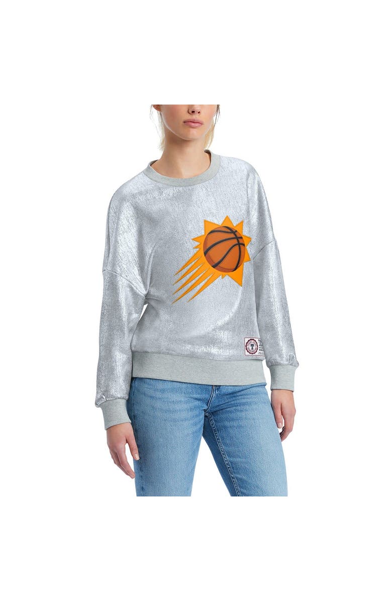 TOMMY JEANS Women's Tommy Jeans Silver Phoenix Suns Tracy Pullover Sweatshirt, Alternate, color, Silver