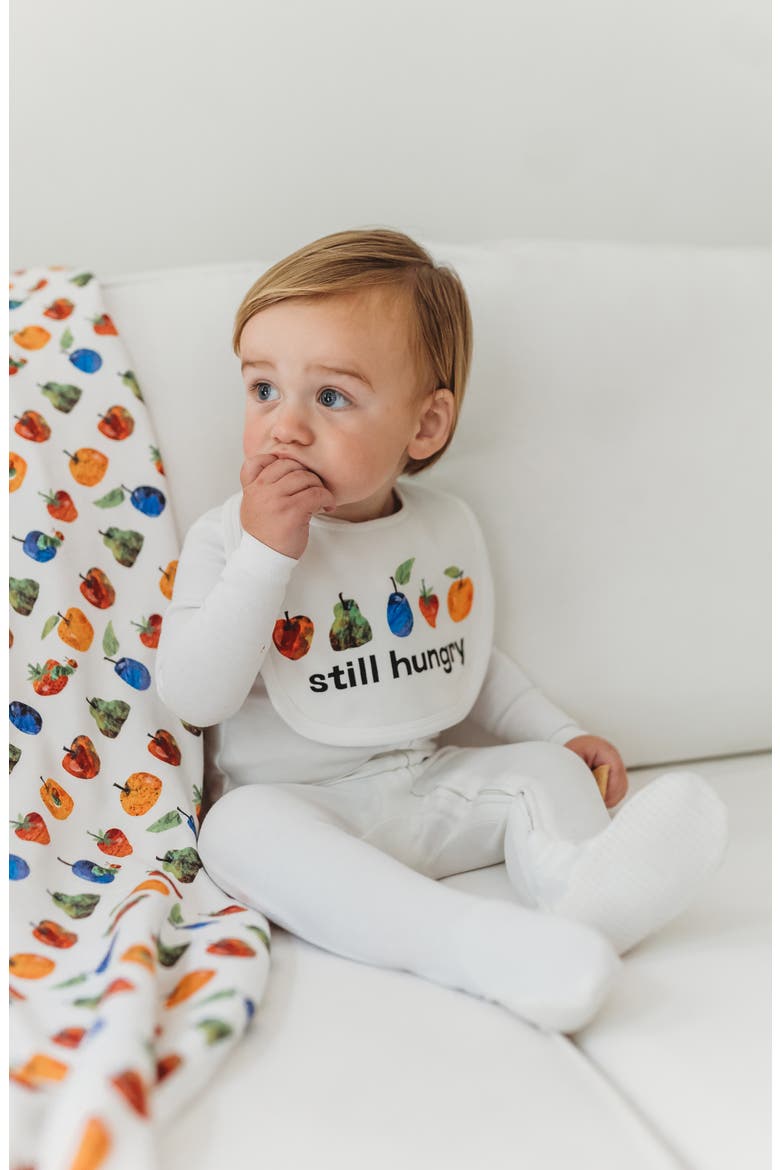 x 'The Very Hungry Caterpillar™' 2-Layer Reversible Organic Cotton Bib, Alternate, color, FRUIT