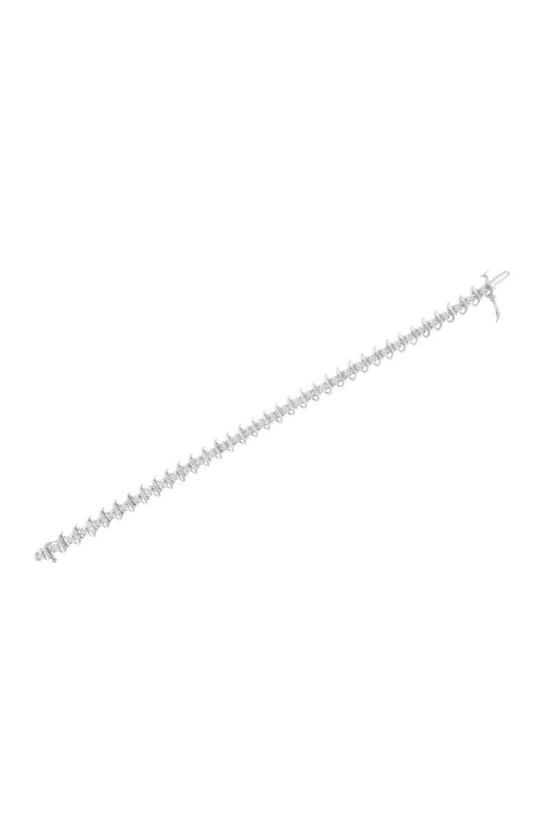 Haus of Brilliance .925 Sterling Silver 1 cttw Prong-Set Diamond Link Bracelet (I-J, I1-I2) - 7.25", Alternate, color, White