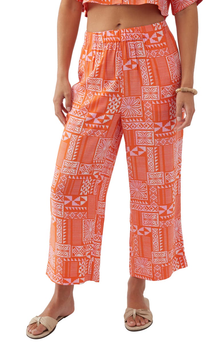 O'Neill Averill Wide Leg Crop Pants, Main, color,