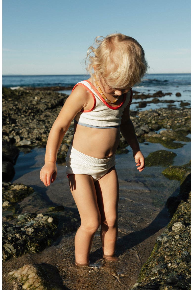 Kids' Little L Mini Two-Piece Swimsuit, Alternate, color, CREAM POUT