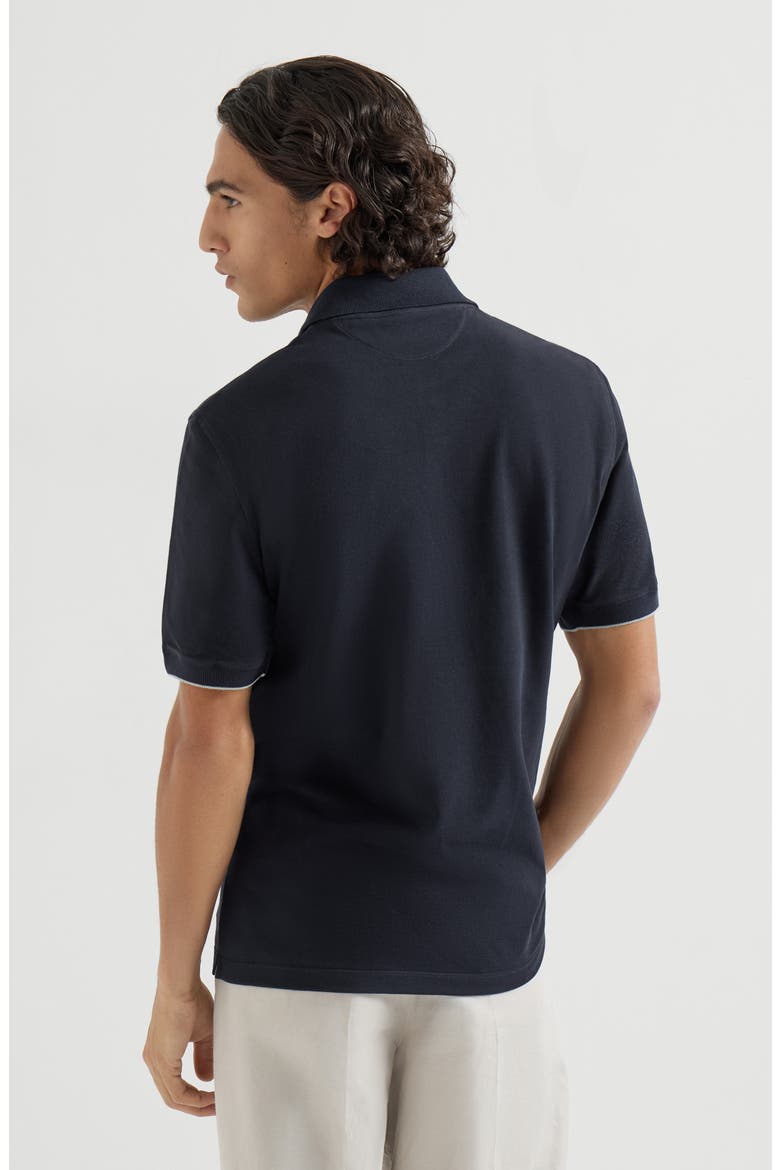 Piqué polo shirt, Alternate, color, Navy Blue
