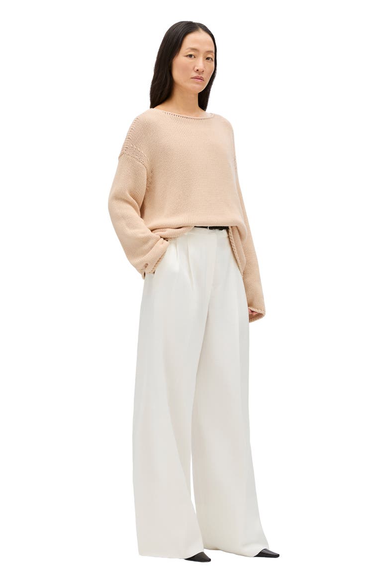 Draped Knit Sweater, Alternate, color, Sand