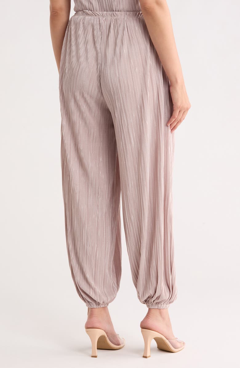 Renee C Plissé Joggers, Alternate, color, Beige