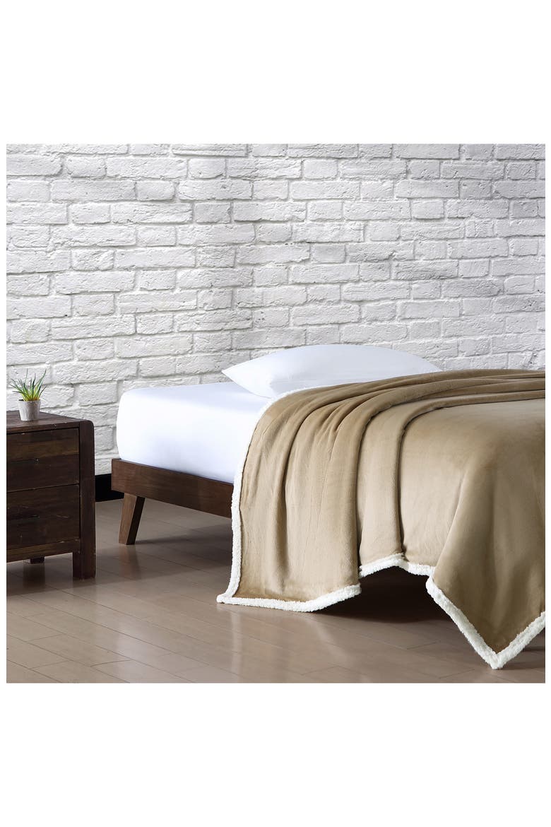 Solid Ultrasoft Throw Blanket, Alternate, color, BEIGE