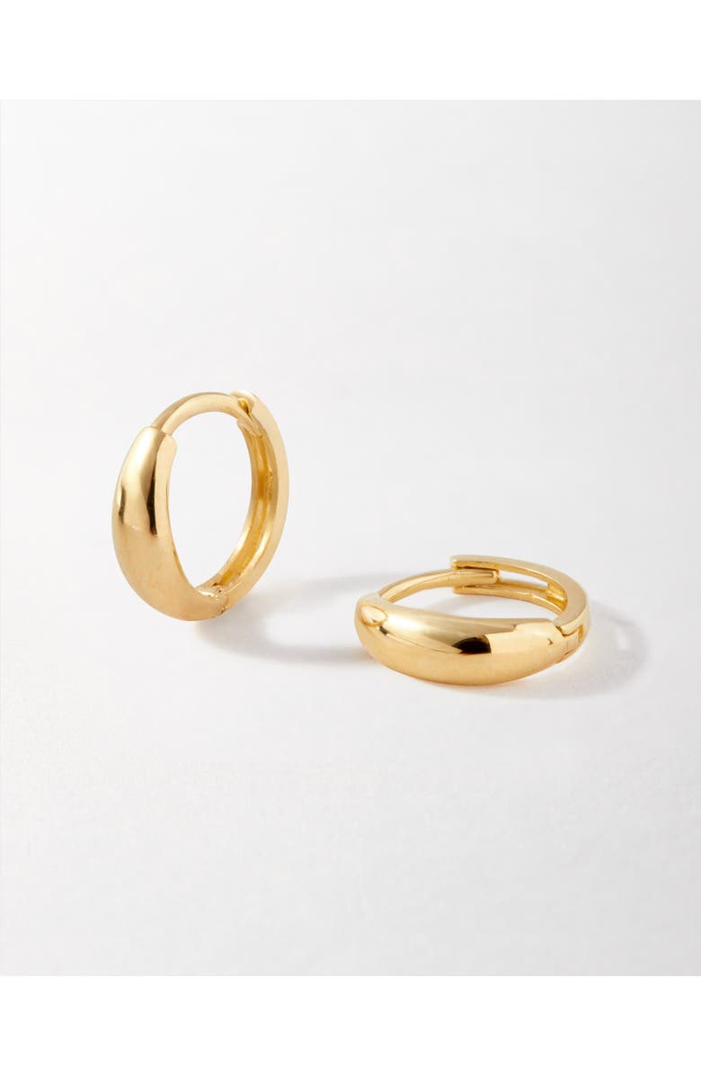 Edge of Ember Bold Huggie Earrings, Main, color, Gold