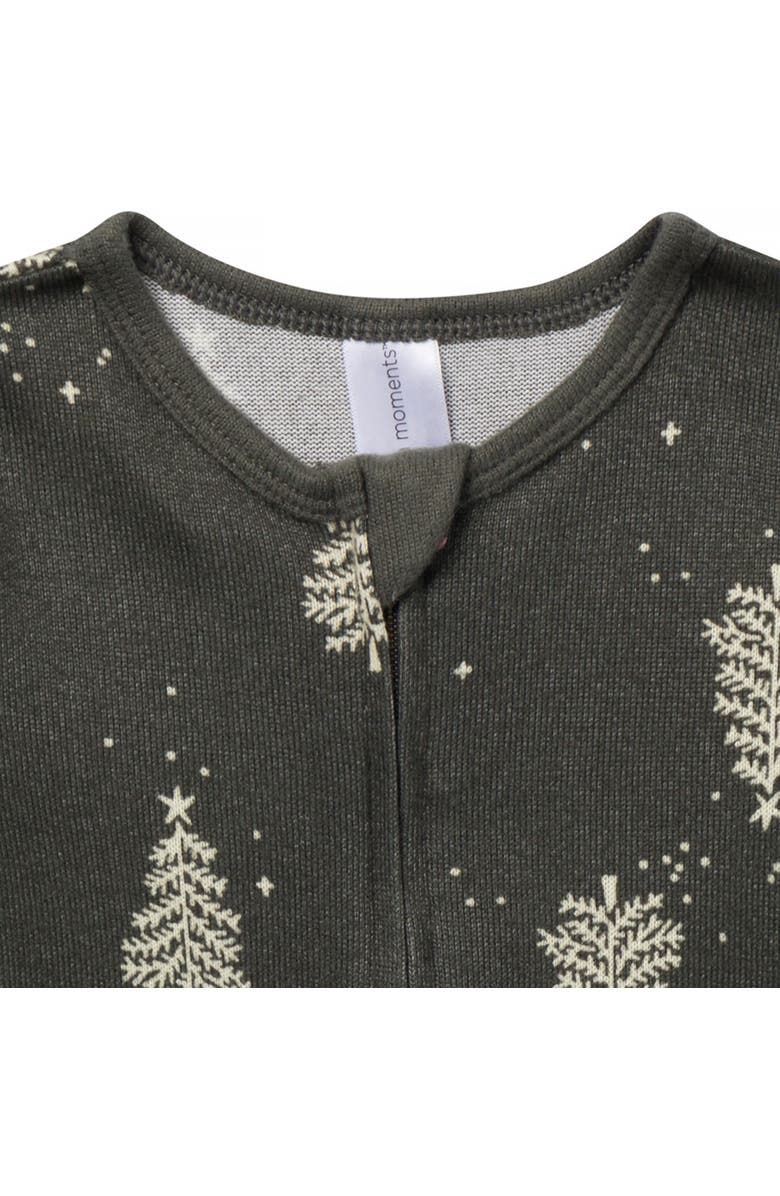 Modern Moments<sup
™</sup
 by Gerber Christmas Snug Fitting Footless Pajamas, Alternate, color, Green Christmas