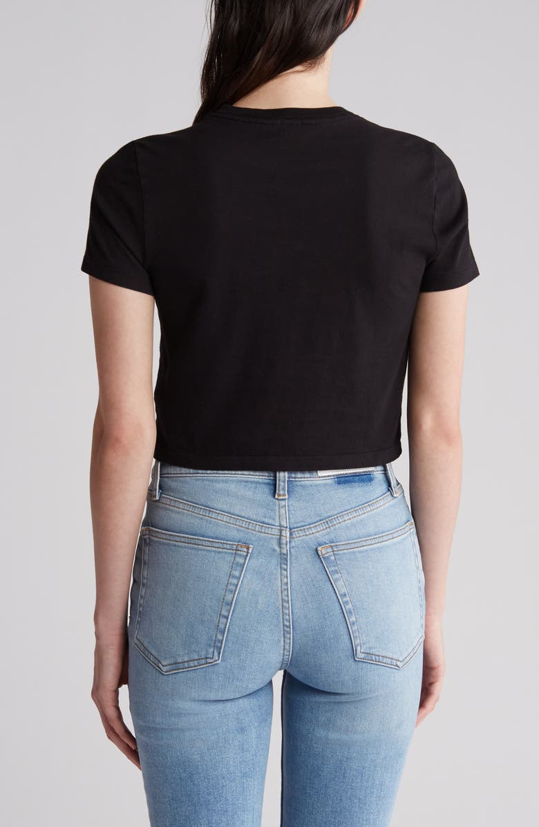 Re/Done Organic & Recycled Cotton Micro T-Shirt, Alternate, color, Black