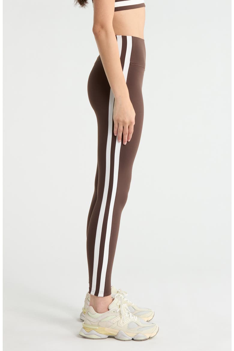 Bianca High Waist Rigor 7/8 Leggings, Alternate, color, DARK CHOCOLATE/ WHITE