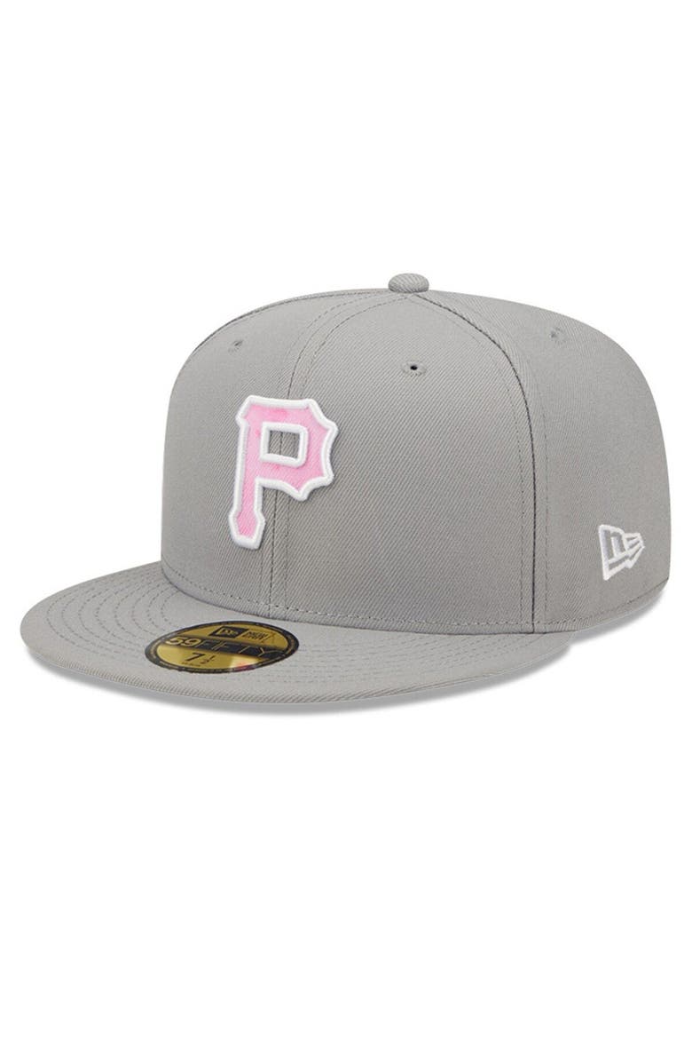 Men's New Era Gray Pittsburgh Pirates 2022 Mother's Day On-Field 59FIFTY Fitted Hat, Alternate, color, Gray