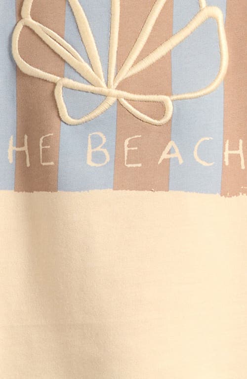 Next Kids' Beach Cotton Graphic T-shirt & Ruffle Trim Shorts Set In Neutral