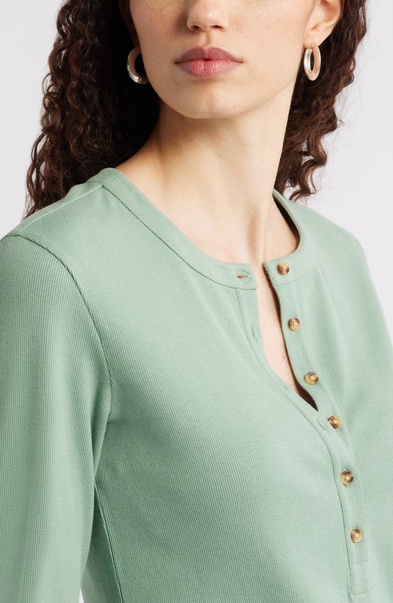 Caslon<sup>®</sup> Rib Henley, Alternate, color, Green Hedge