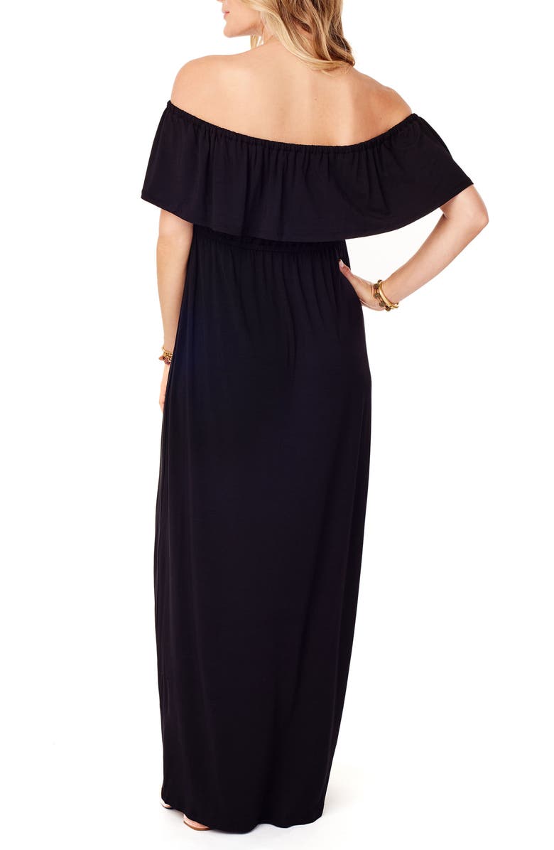 Ingrid & Isabel<sup>®</sup> Off the Shoulder Maternity Maxi Dress, Alternate, color,