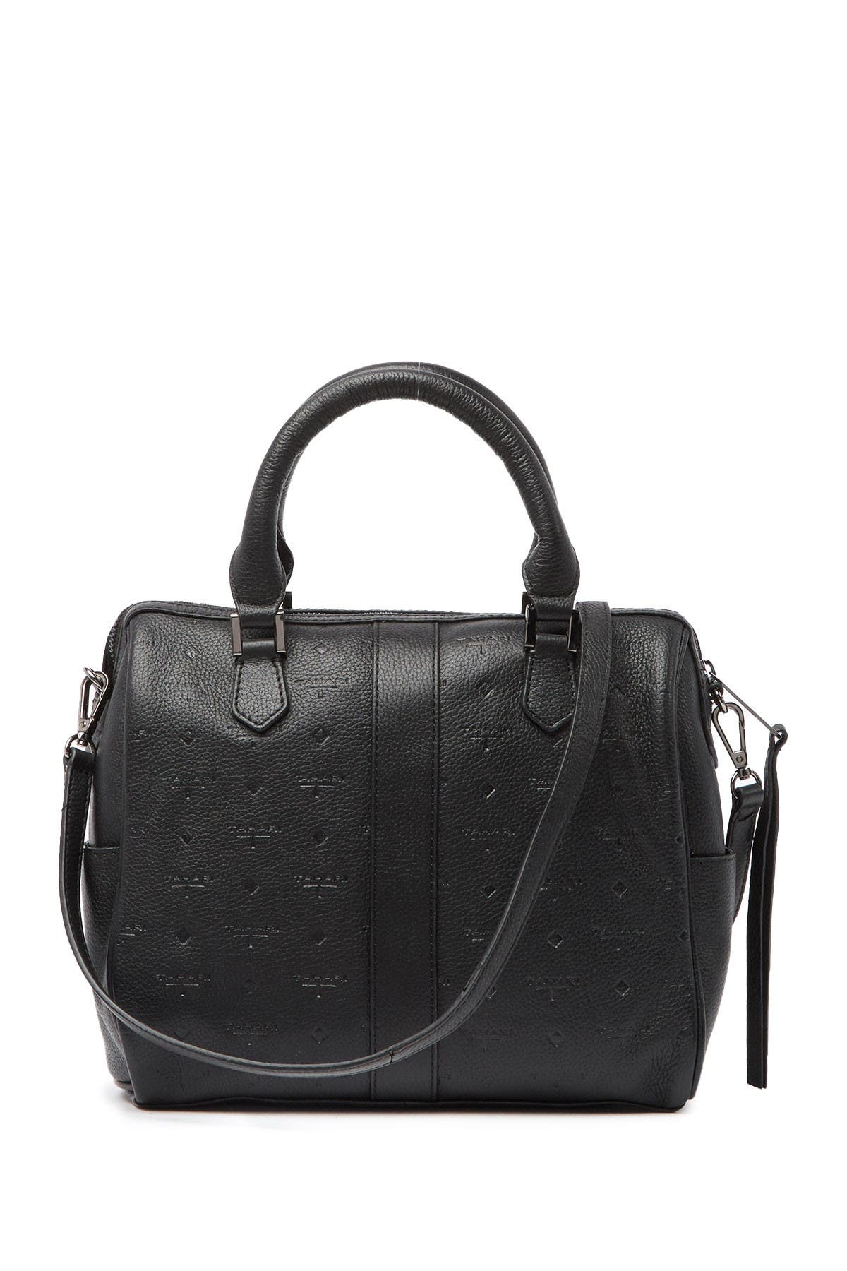 T Tahari Logo Leather Satchel, Alternate, color, 