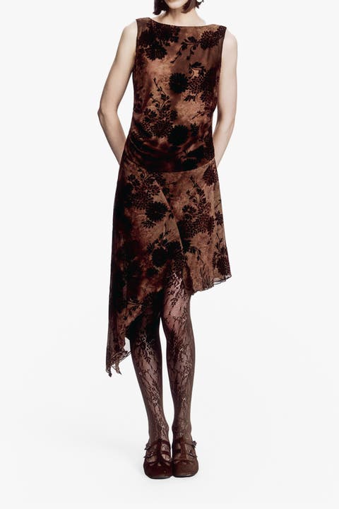Dahlia Tulle Knit Asymmetrical