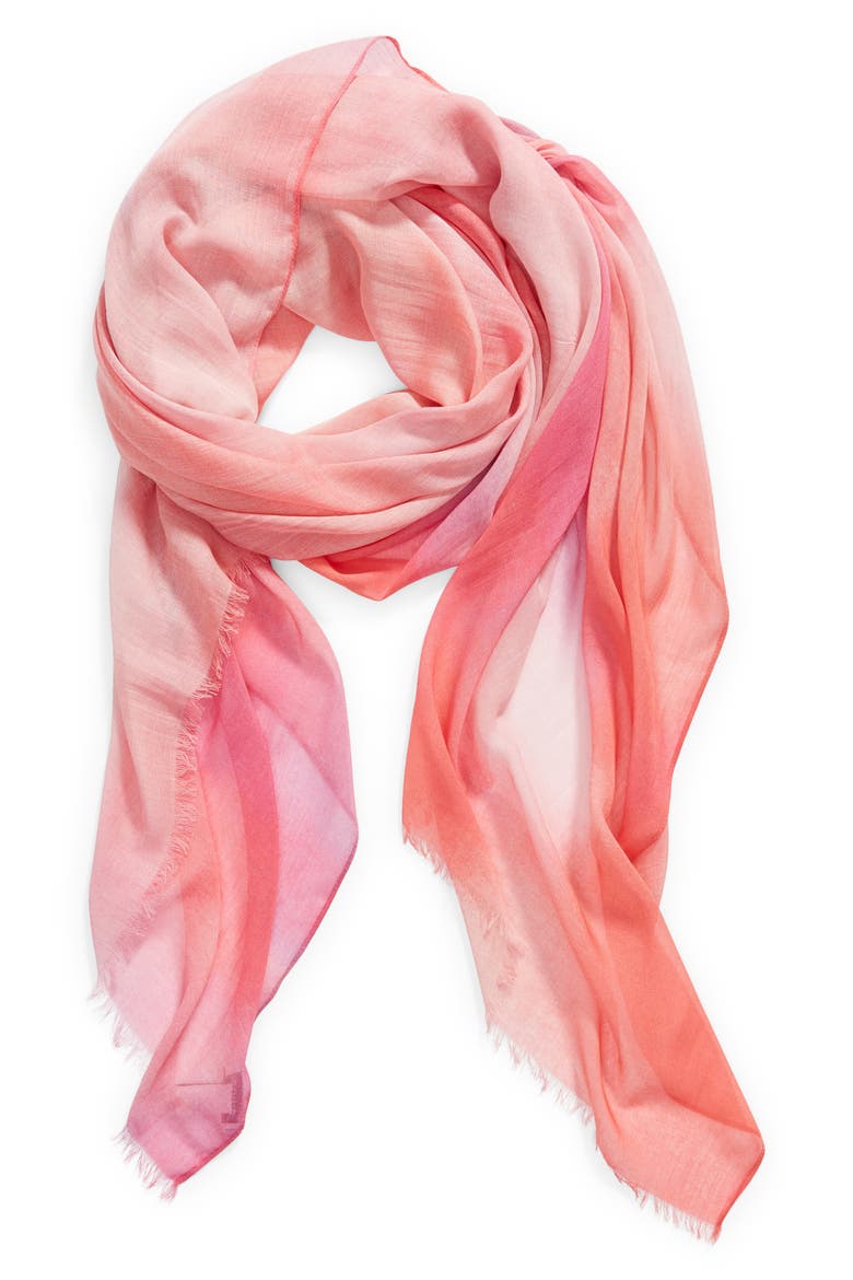 Print Modal & Silk Scarf, Alternate, color, PINK FIELDS OF COLOR