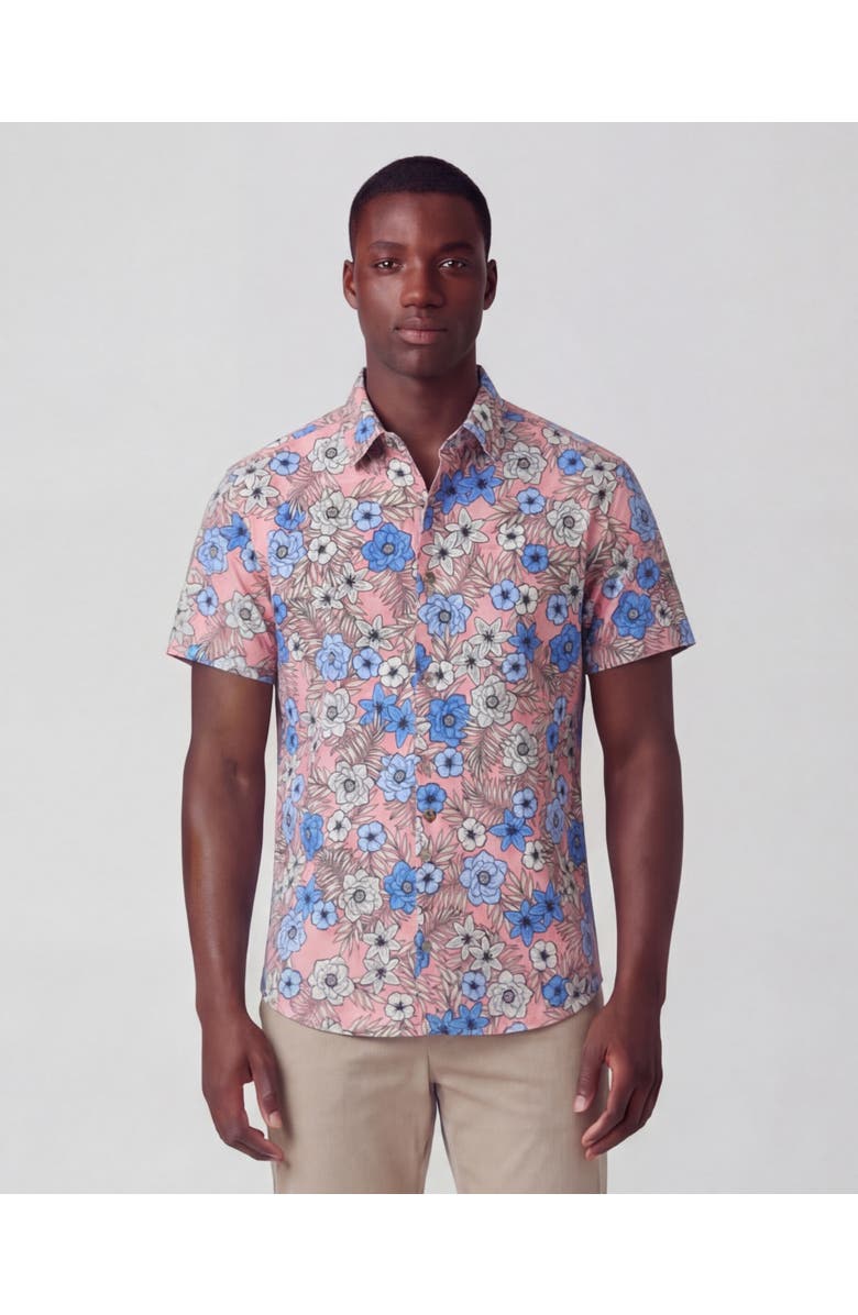 Lords of Harlech Tropical Mix Mens Knit Shirt, Main, color, Tropical Mix Coral