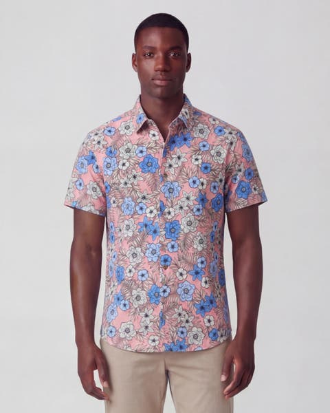 Tropical Mix Mens Knit Shirt