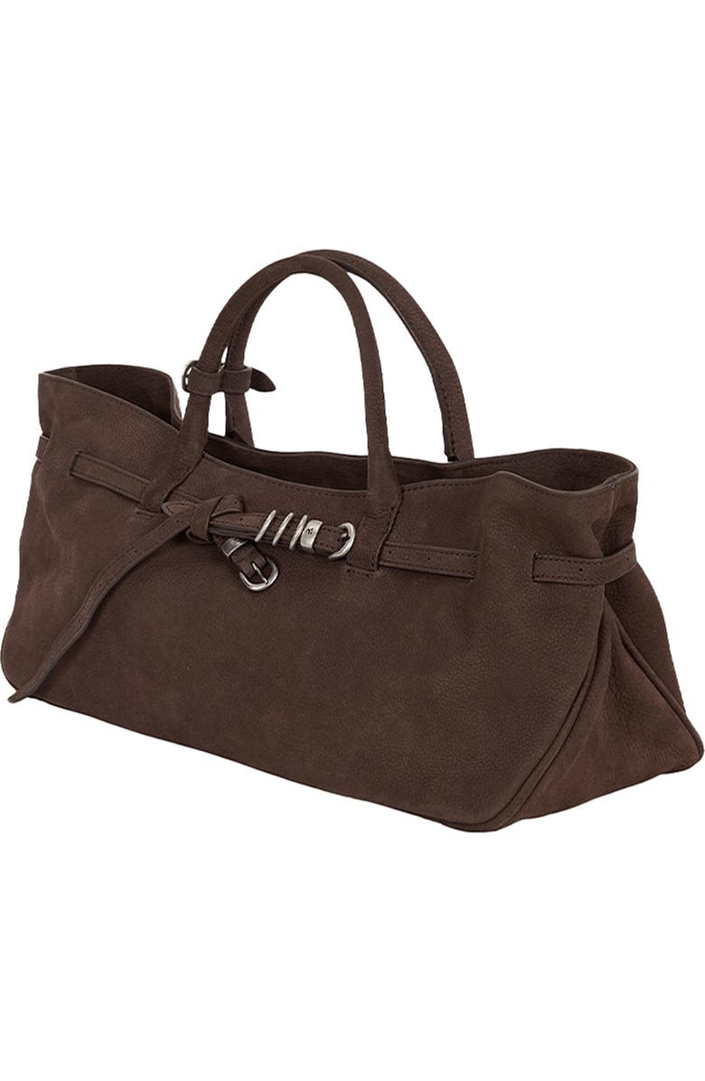 MARGESHERWOOD Grandma Buckle Suede Shoulder Bag, Alternate, color, Hush Nubuck