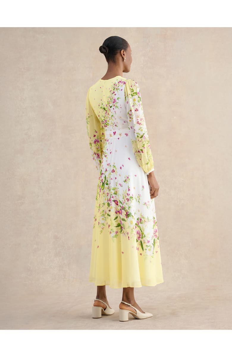 HOBBS LONDON Ariel Silk Dress, Alternate, color, Yellowmulti