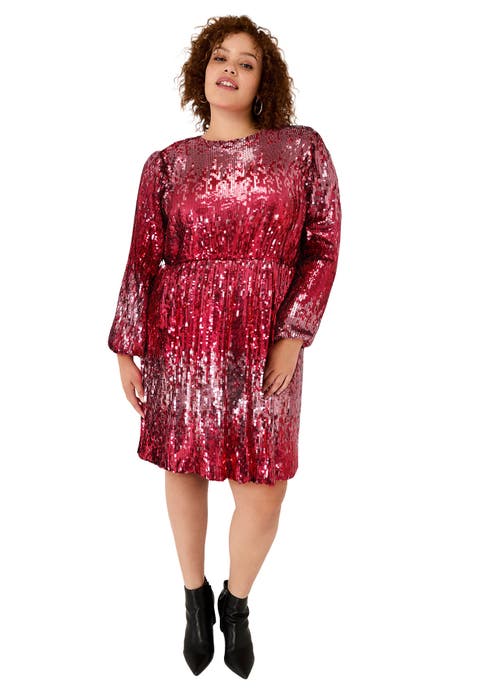 Sequin Mockneck Dress (Plus Available)