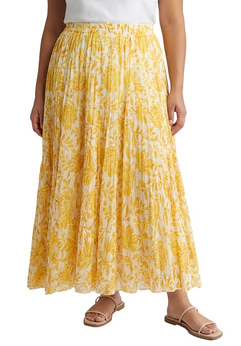 Flowing Crinkled Maxi Skirt (Petite Plus & Plus)