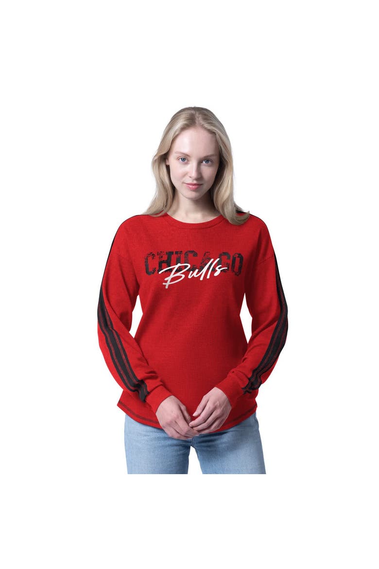 Women's G-III 4Her by Carl Banks Red Chicago Bulls Advantage Tri-blend Long Sleeve T-Shirt, Main, color, Red