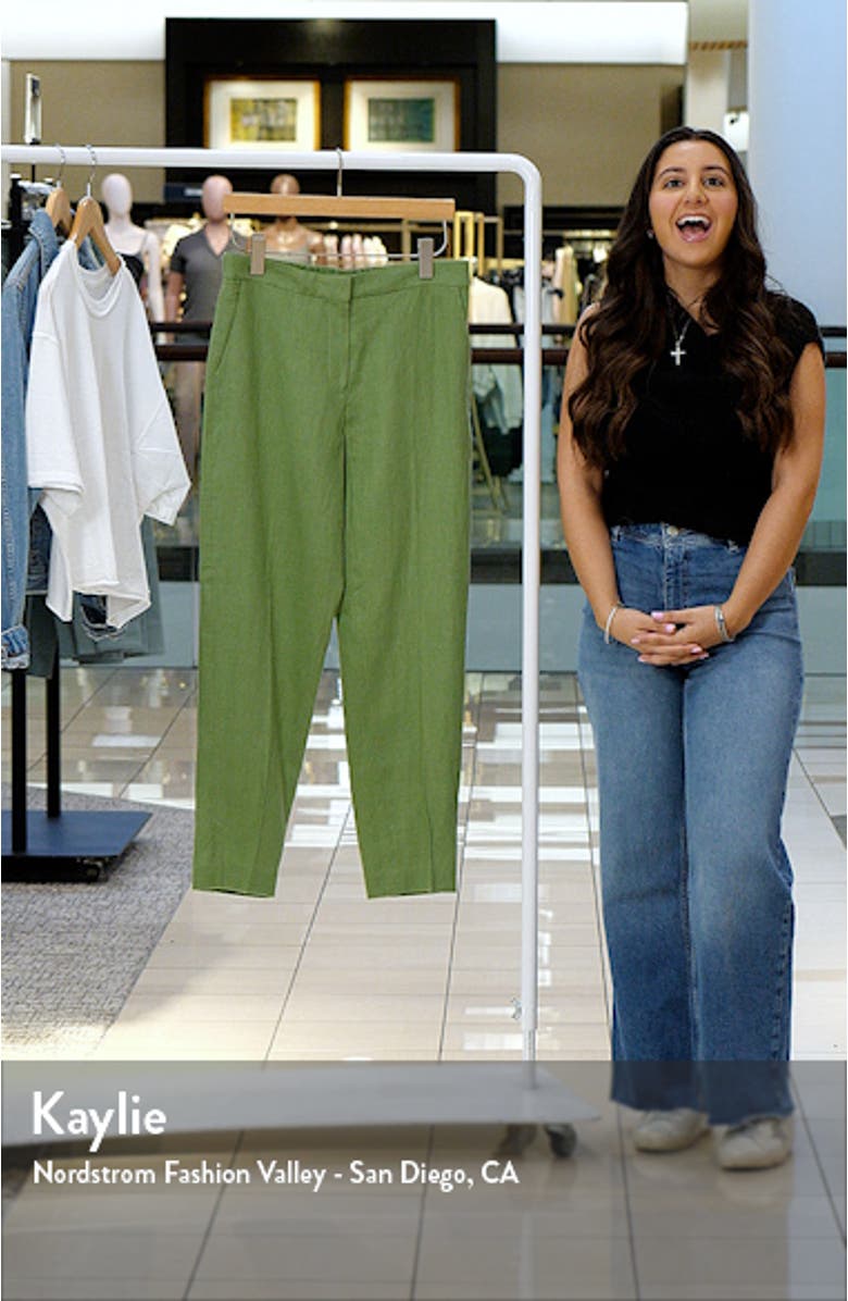 Straight Leg Linen Pants, sales video thumbnail