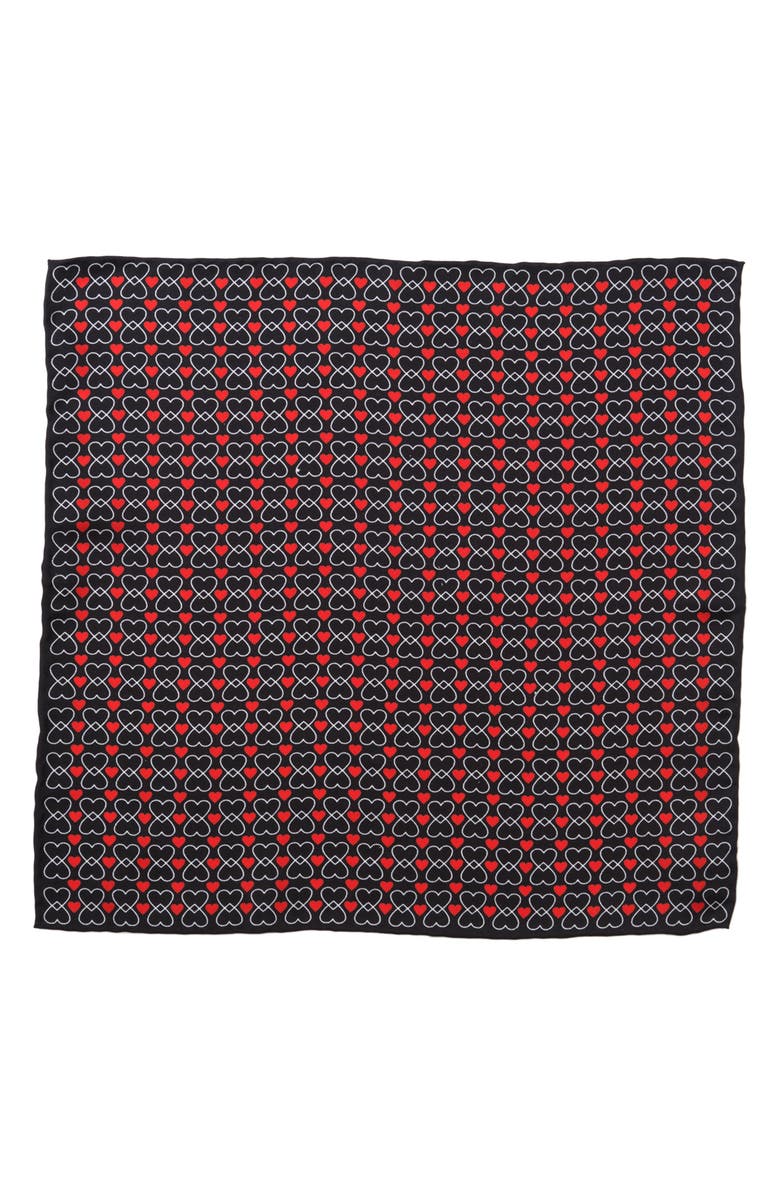 Cufflinks, Inc. Intertwined Hearts Silk Pocket Square, Alternate, color,