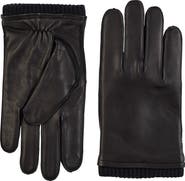 Bruno Magli Touch Tech Cashmere Lined Leather Gloves