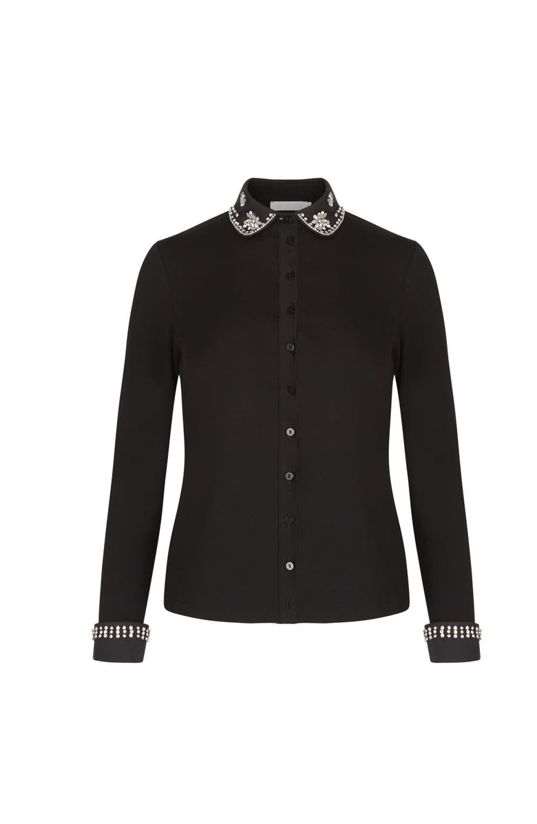 Anne Fontaine Gabriella Shirt, Main, color, Black