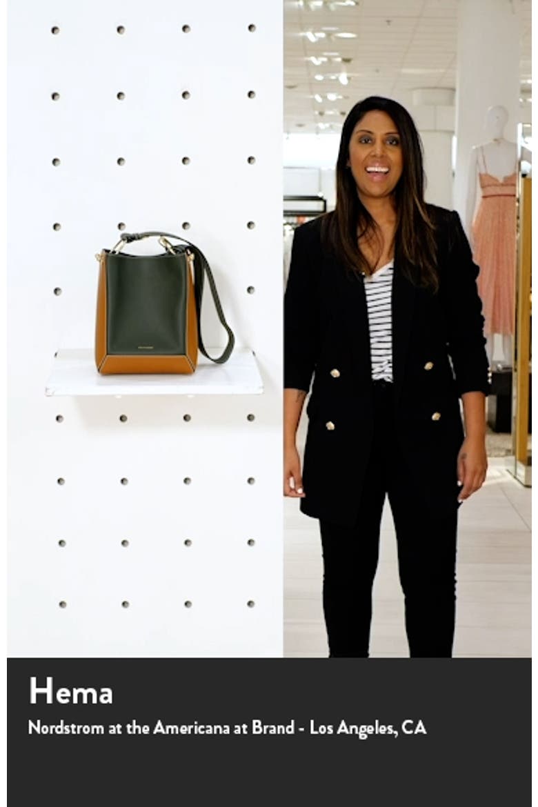 Lana Midi Bicolor Leather Bucket Bag video