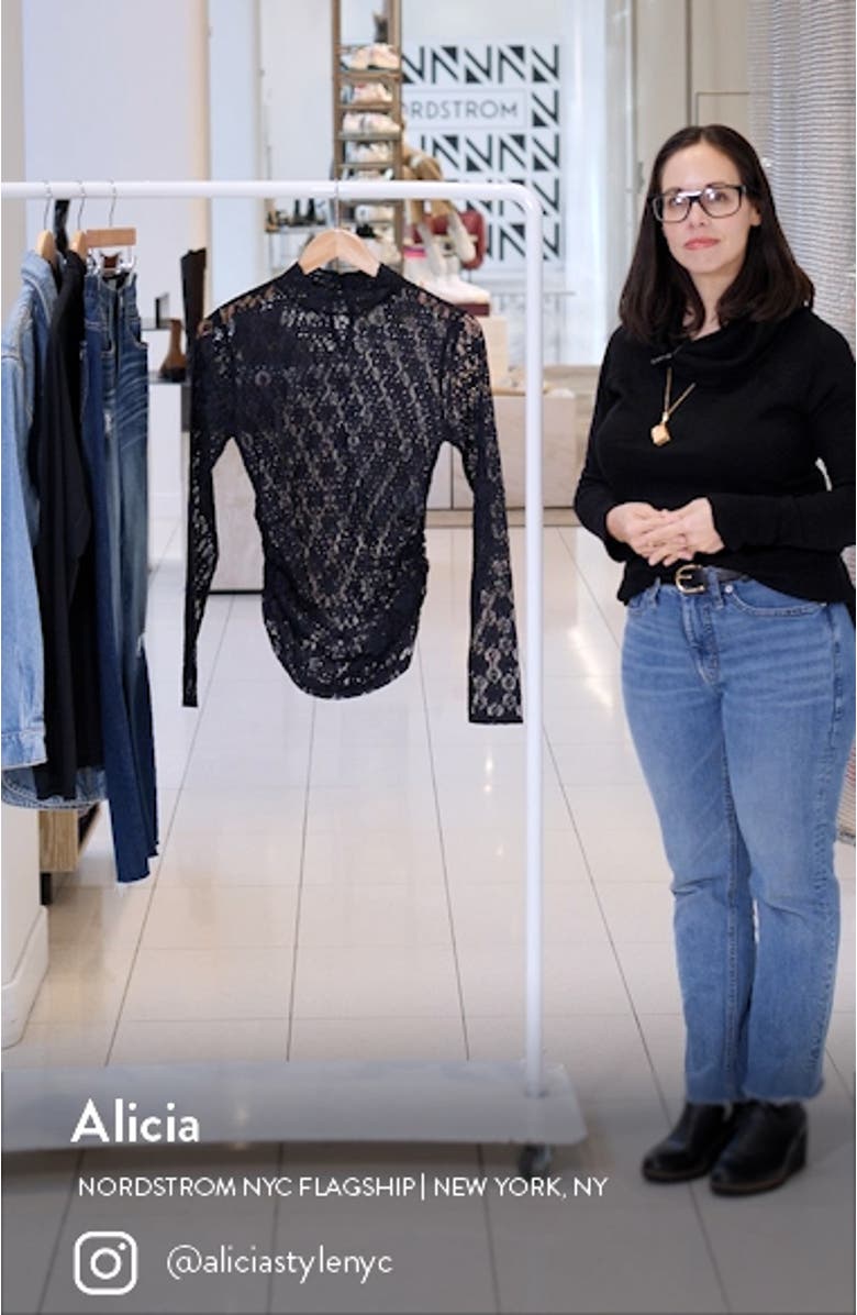 Lace Sheer Long Sleeve Top, sales video thumbnail