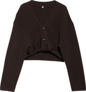 R13 Twisted Front Cashmere Rib Cardigan