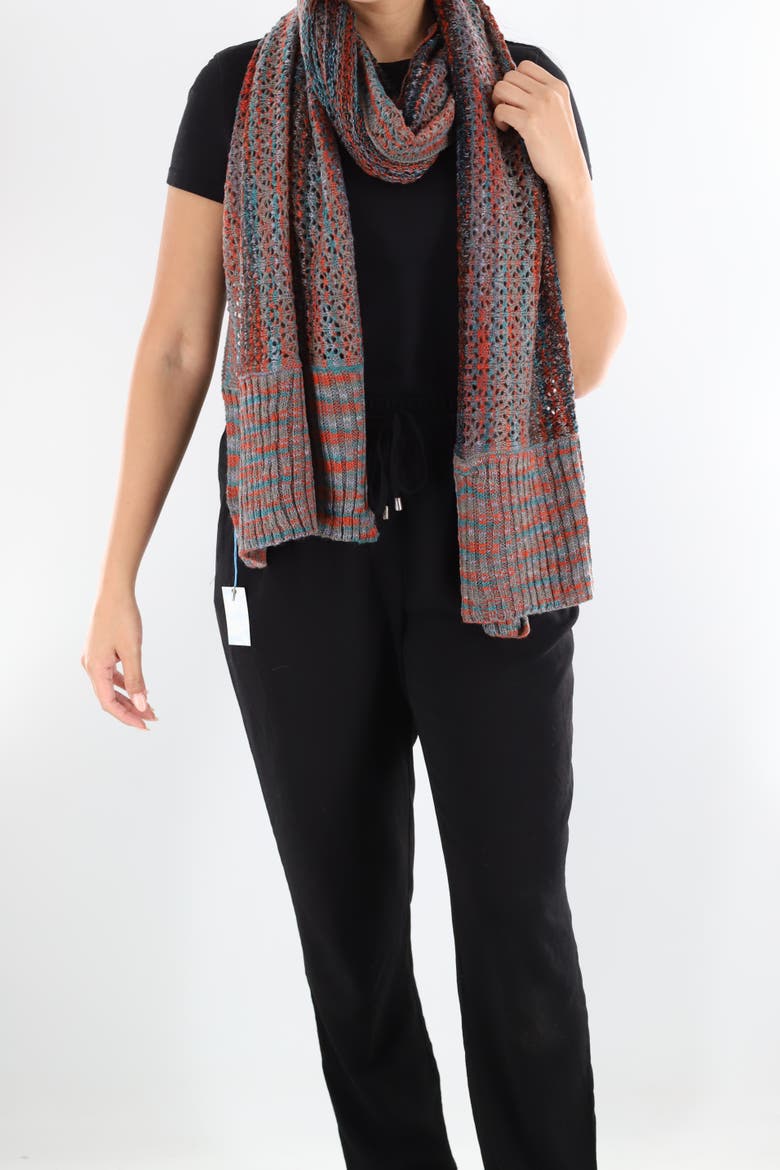 Marble Knit Scarf, Alternate, color, Netural Combo