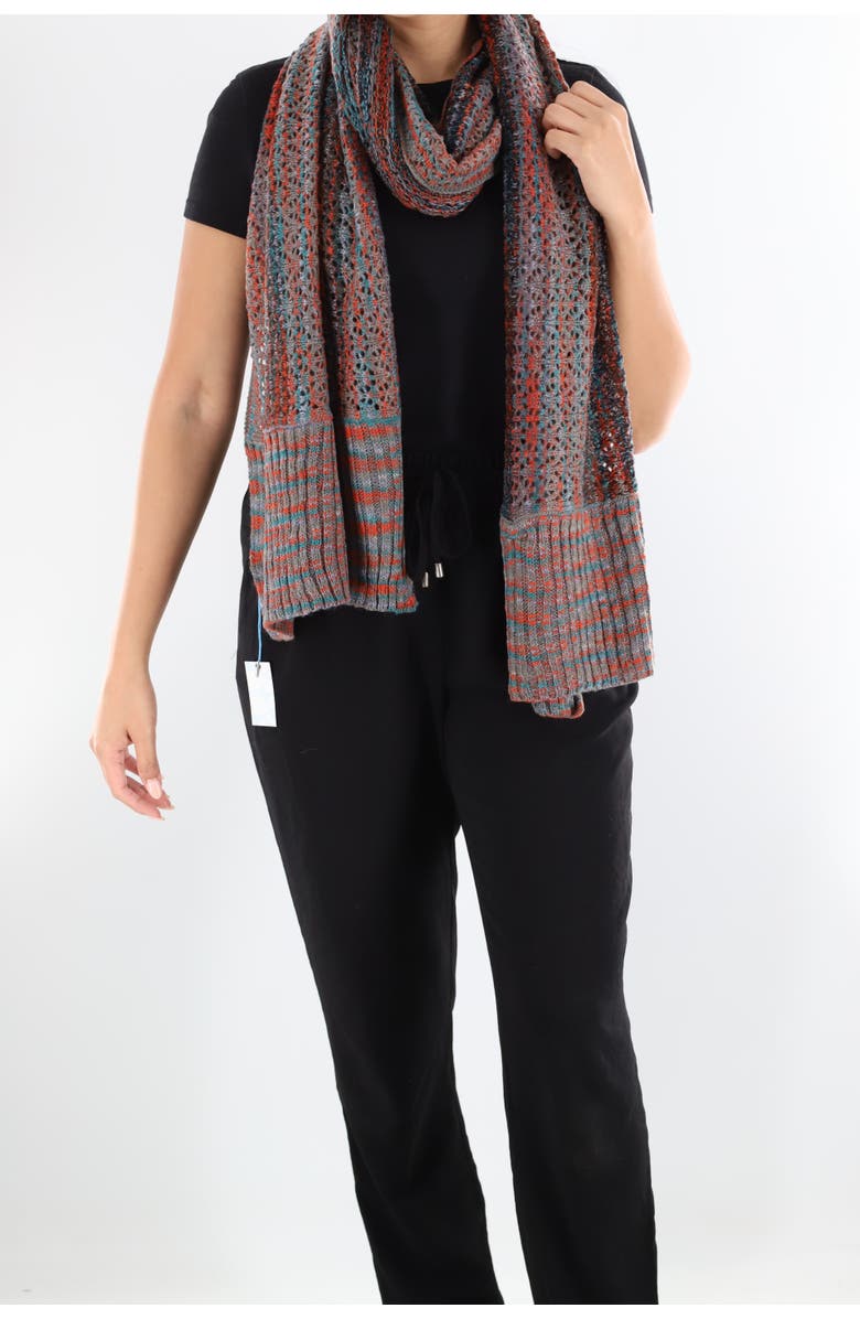 La Fiorentina Marble Knit Scarf, Alternate, color, Netural Combo